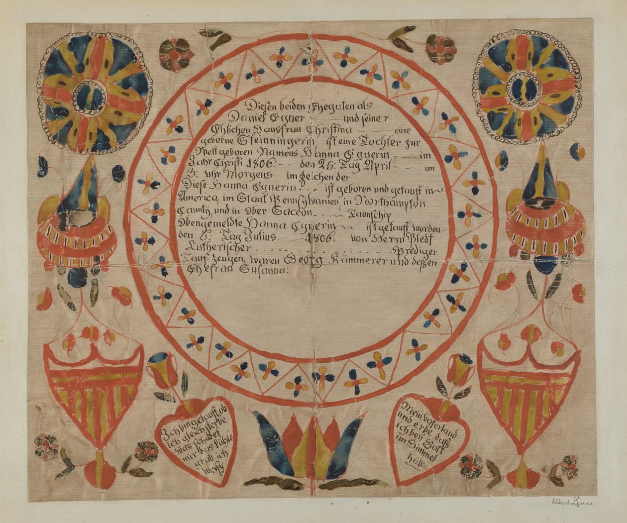Pa. German Fraktur by Albert Levone