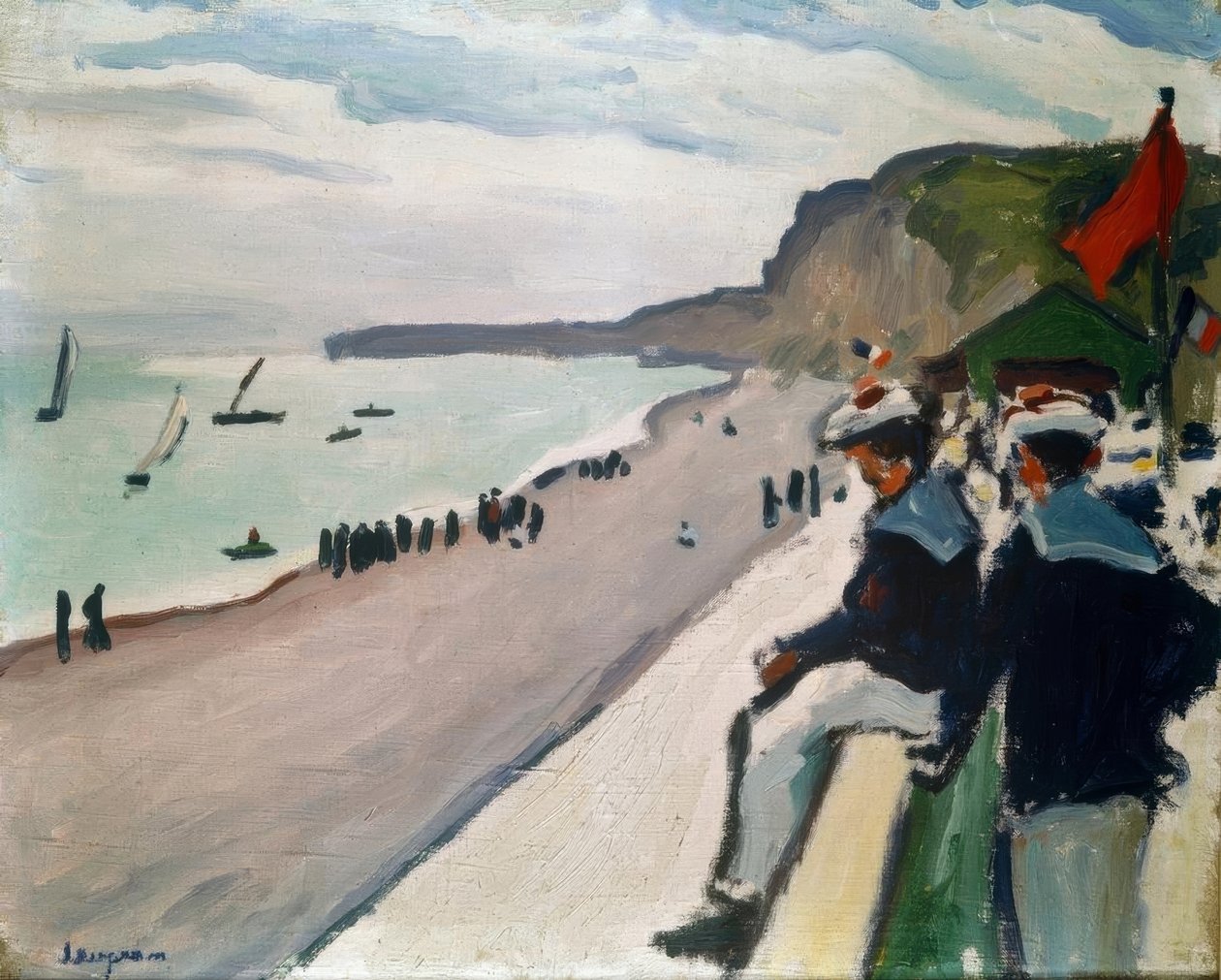 On the Beach of Fecamp by Albert Marquet