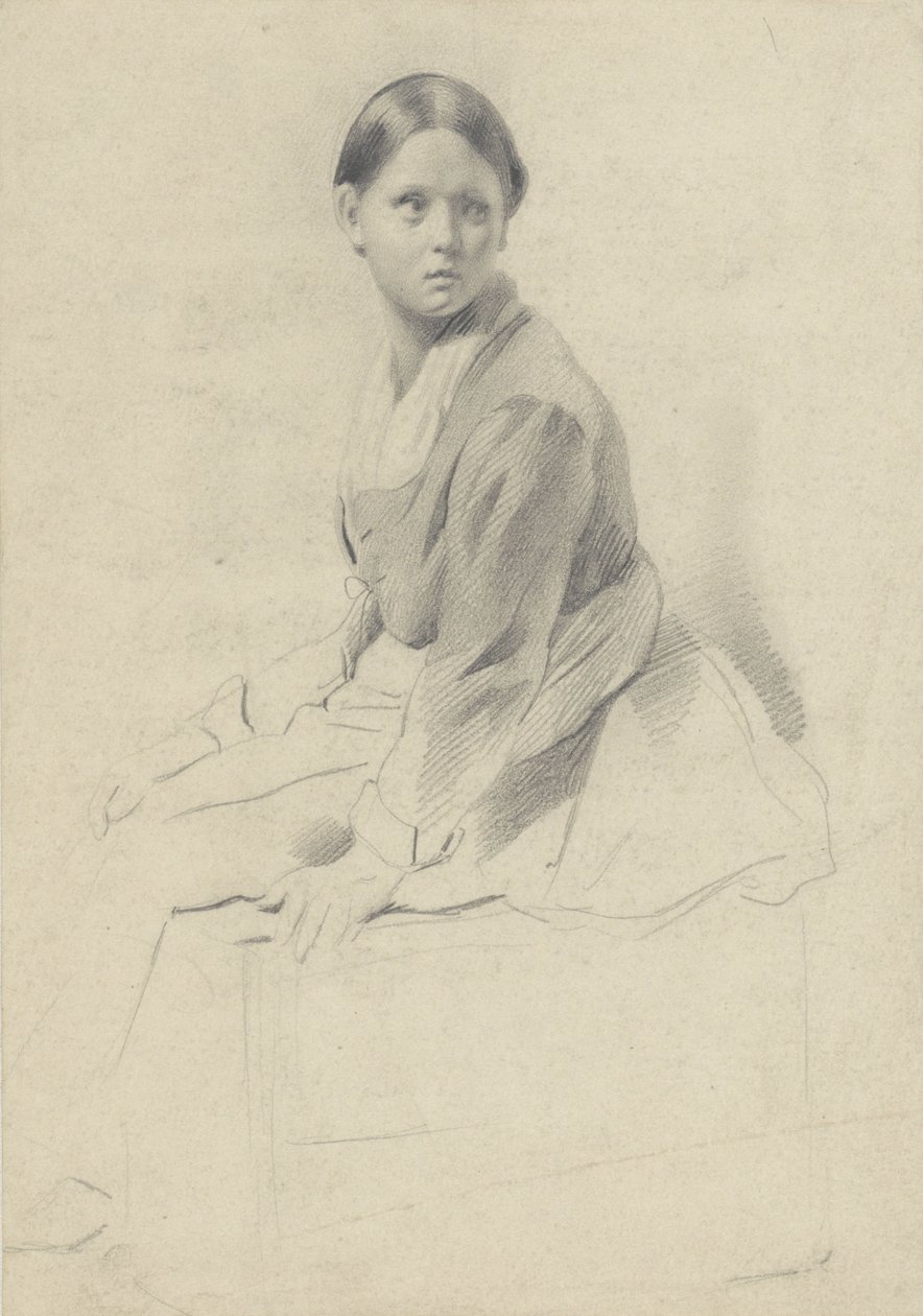 Seated Young Woman by Albert  Neuhuys