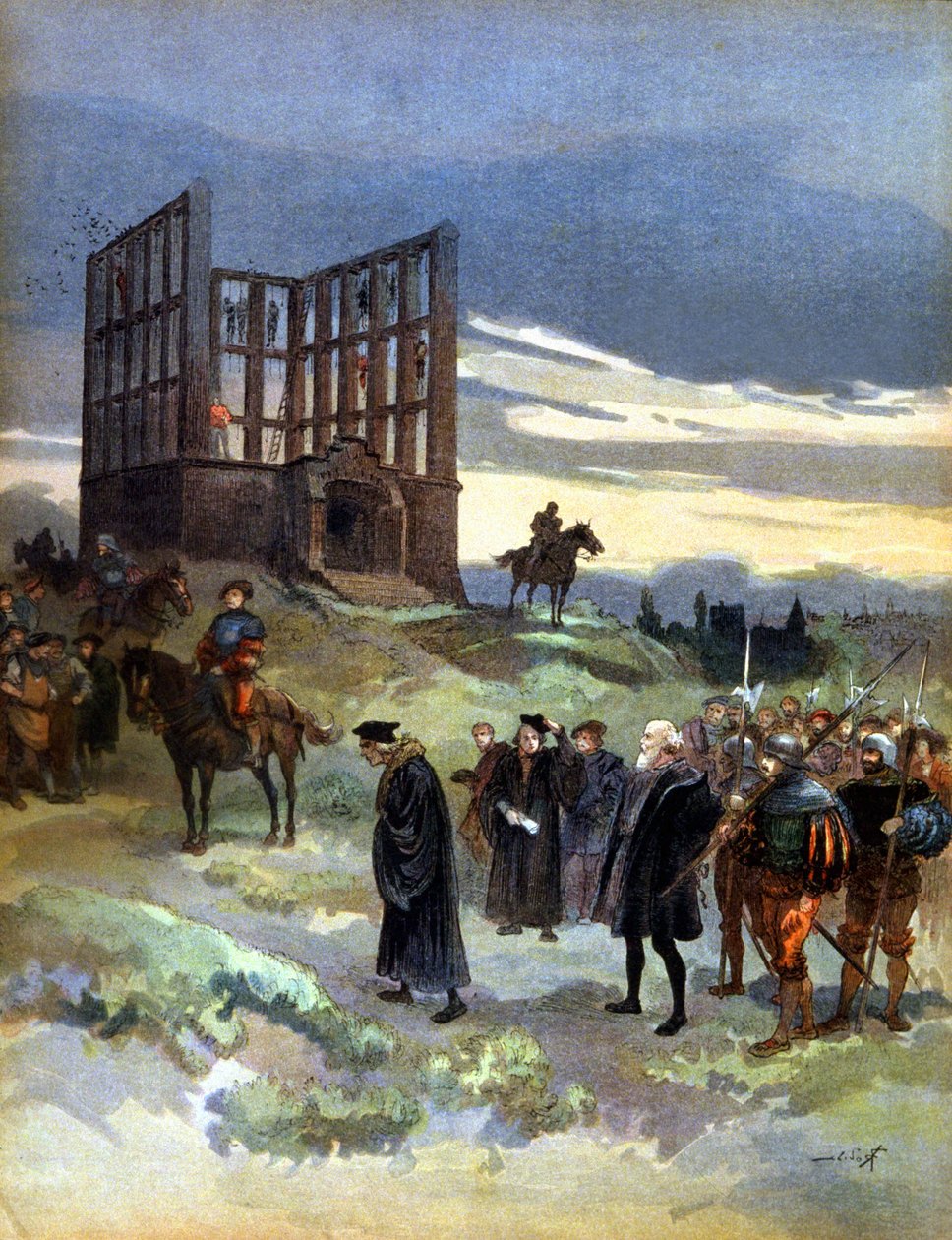 The hanging of superintendent Semblancay (1527) by Albert Robida