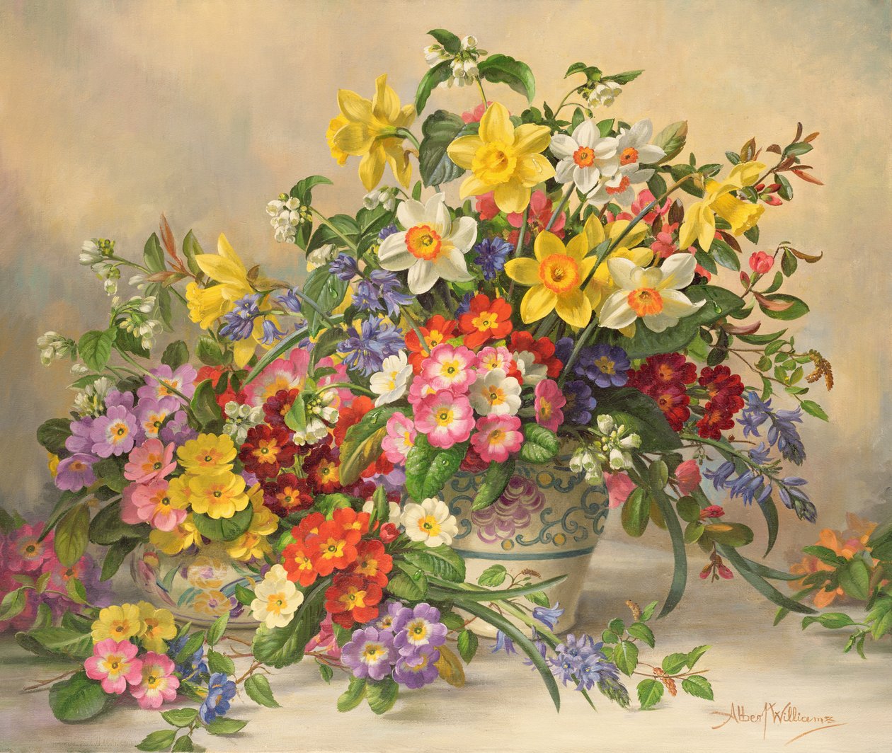 Spring Flowers and Poole Pottery by Albert Williams
