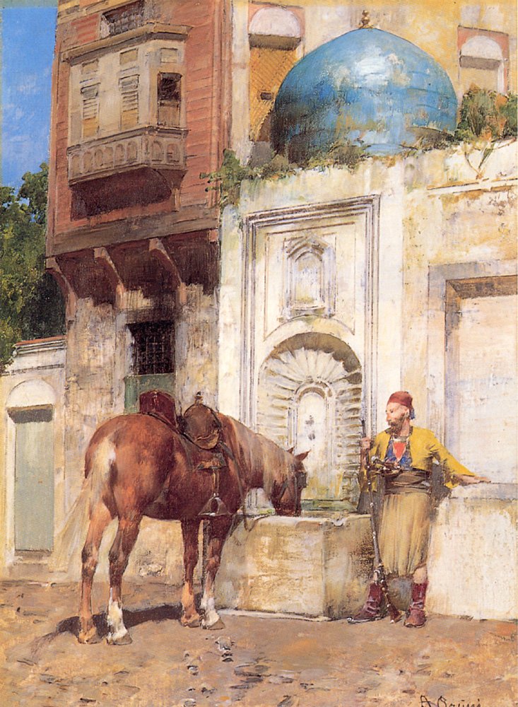 A Watering Place by Alberto Pasini