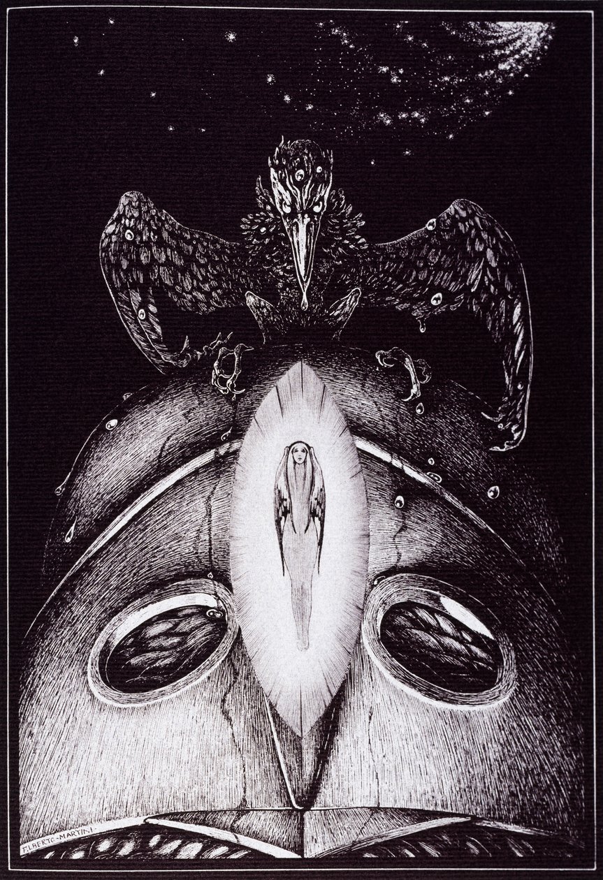 The Helmet of Pallas by Alberto Martini