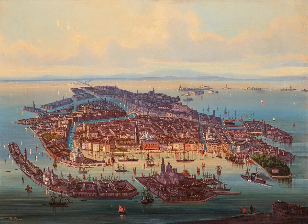 Aerial view of Venice by Alberto Rieger