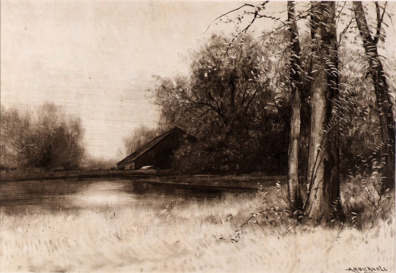 Mill Pond by Albion Harris Bicknell