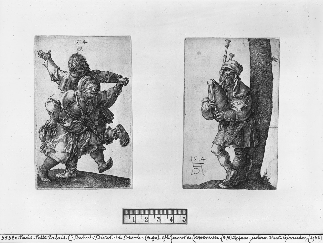 Dancing Peasants and a Bagpipe Player by Albrecht Dürer