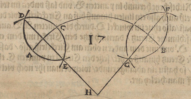 Construction of the Center of Given Circular Arcs by Albrecht Dürer