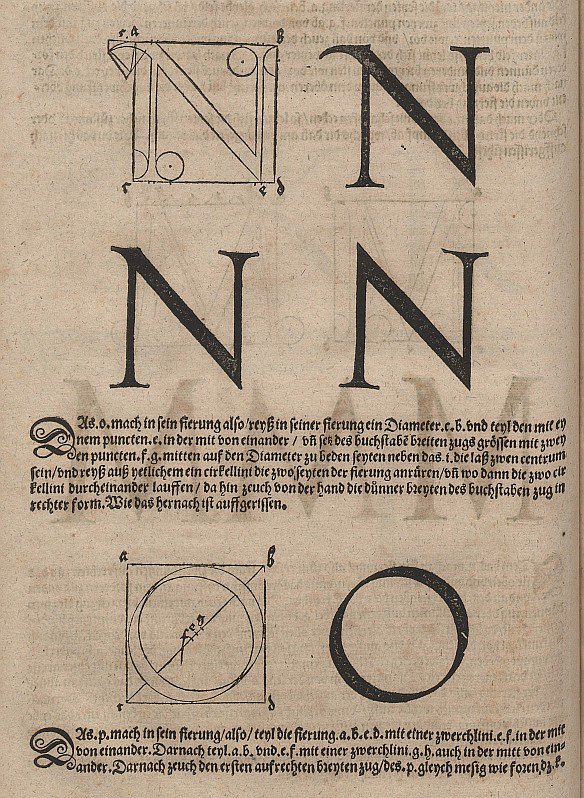 Construction of Letters by Albrecht Dürer