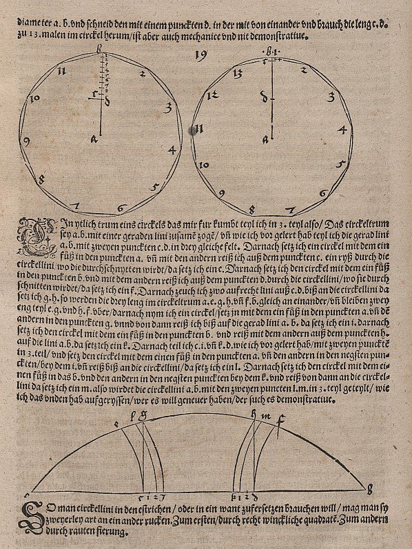 Construction of Regular Eleven- and Thirteen-Sided Polygons Circle Arc Trisection by Albrecht Dürer