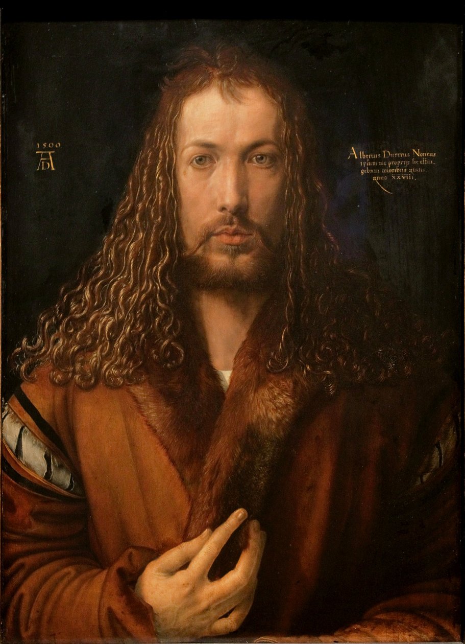 Self-Portrait in Fur Coat by Albrecht Dürer