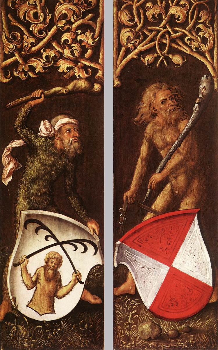 Sylvan Men with Heraldic Shields by Albrecht Dürer