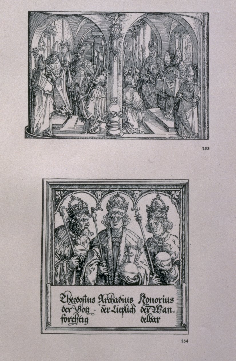 The Triumphal Arch of Emperor Maximilian I (1459-1519): (detail) by Albrecht Dürer