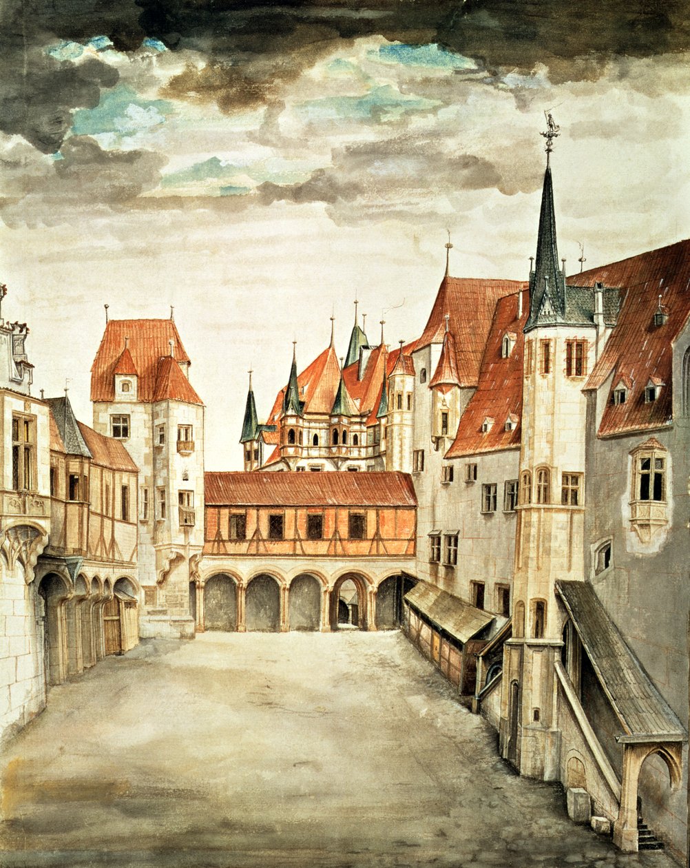 Castle Courtyard, Innsbruck by Albrecht Dürer