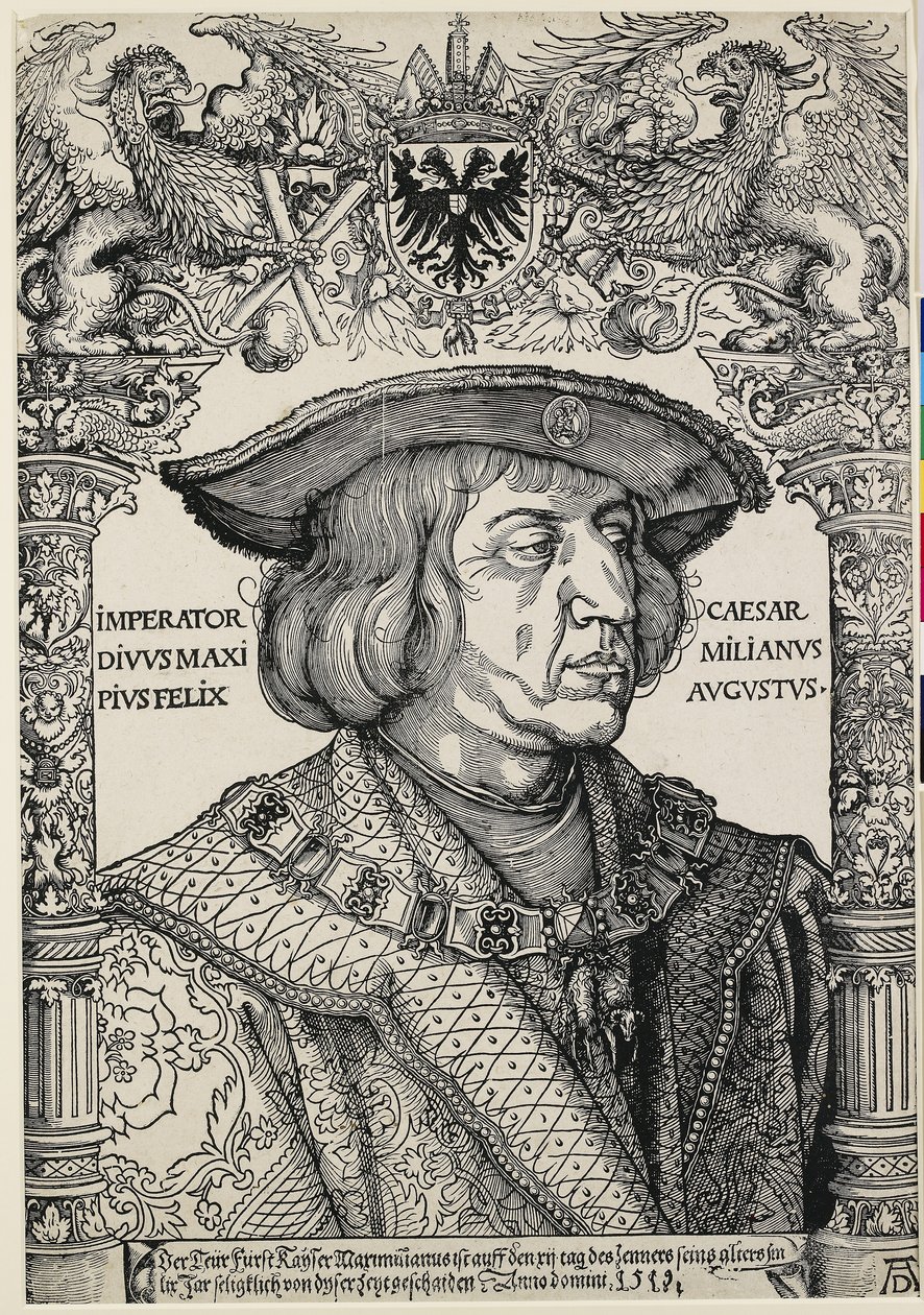 Portrait of Emperor Maximilian I, c. 1519 by Albrecht Dürer