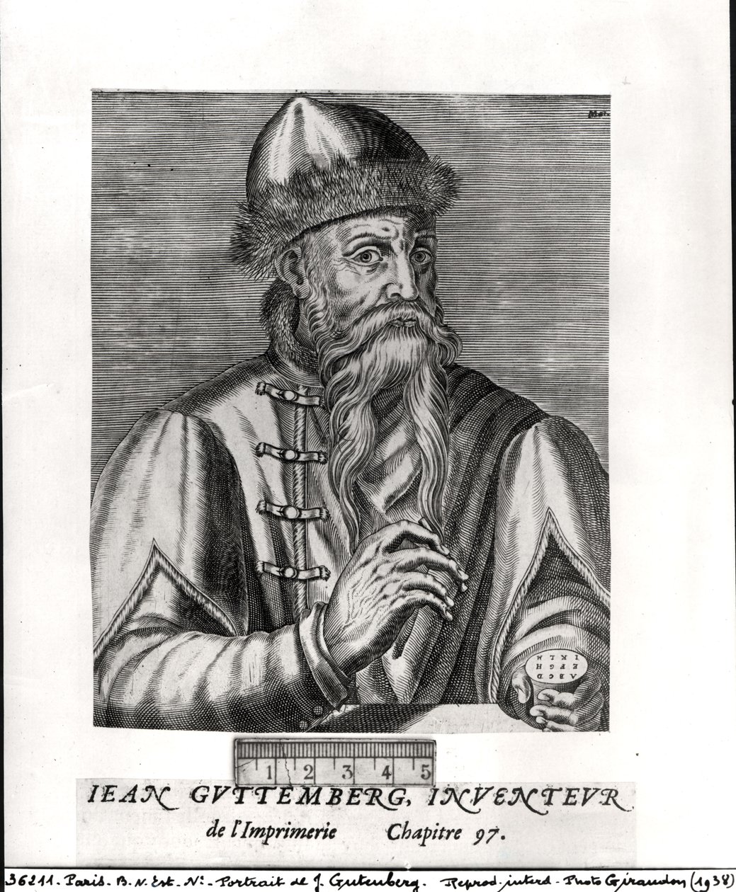Portrait of Johannes Gutenberg by Albrecht Mentz