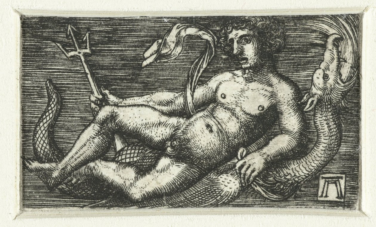 Reclining Neptune by Albrecht Altdorfer