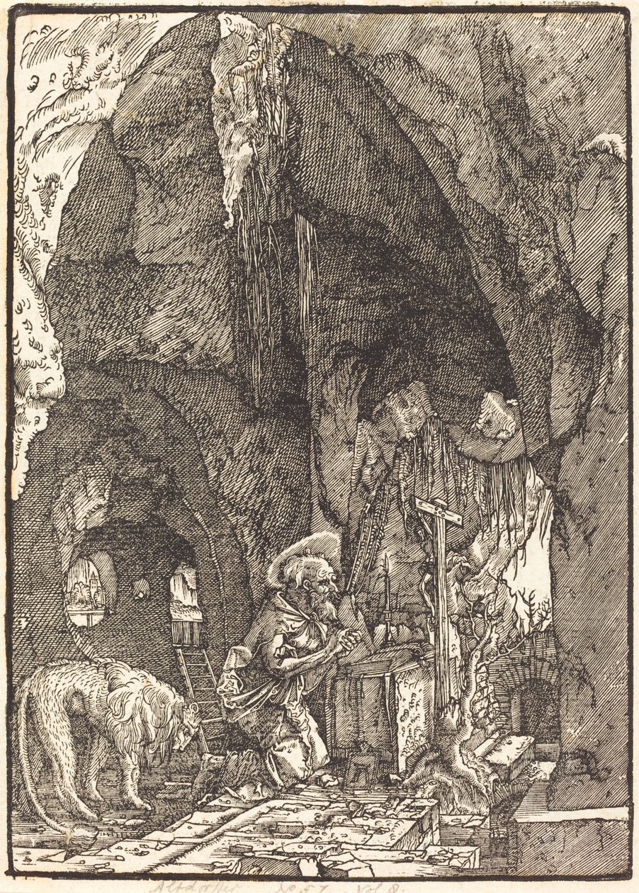 Saint Jerome in a Cave by Albrecht Altdorfer