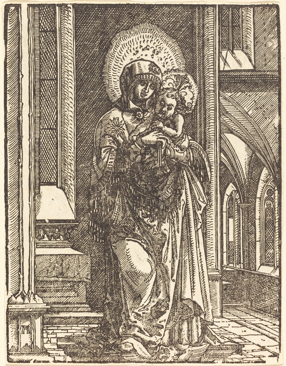 Virgin and Child in a Church by Albrecht Altdorfer