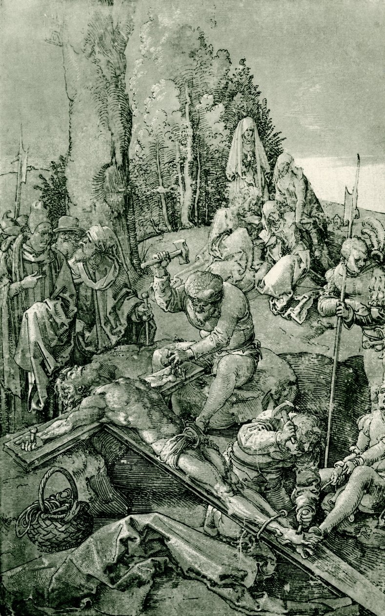 Christ is Nailed to the Cross by Albrecht Dürer