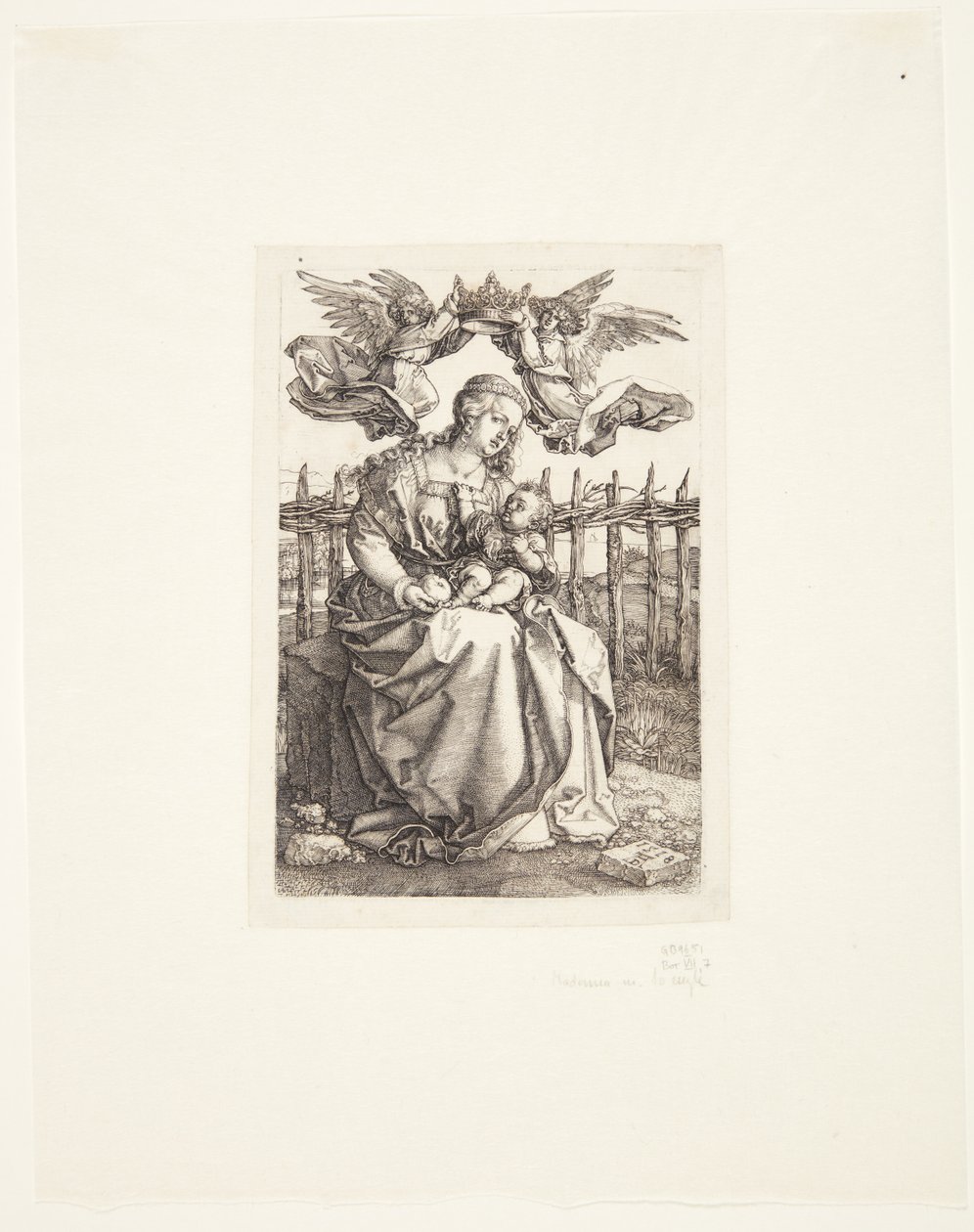Madonna Crowned by Two Angels by Albrecht Dürer