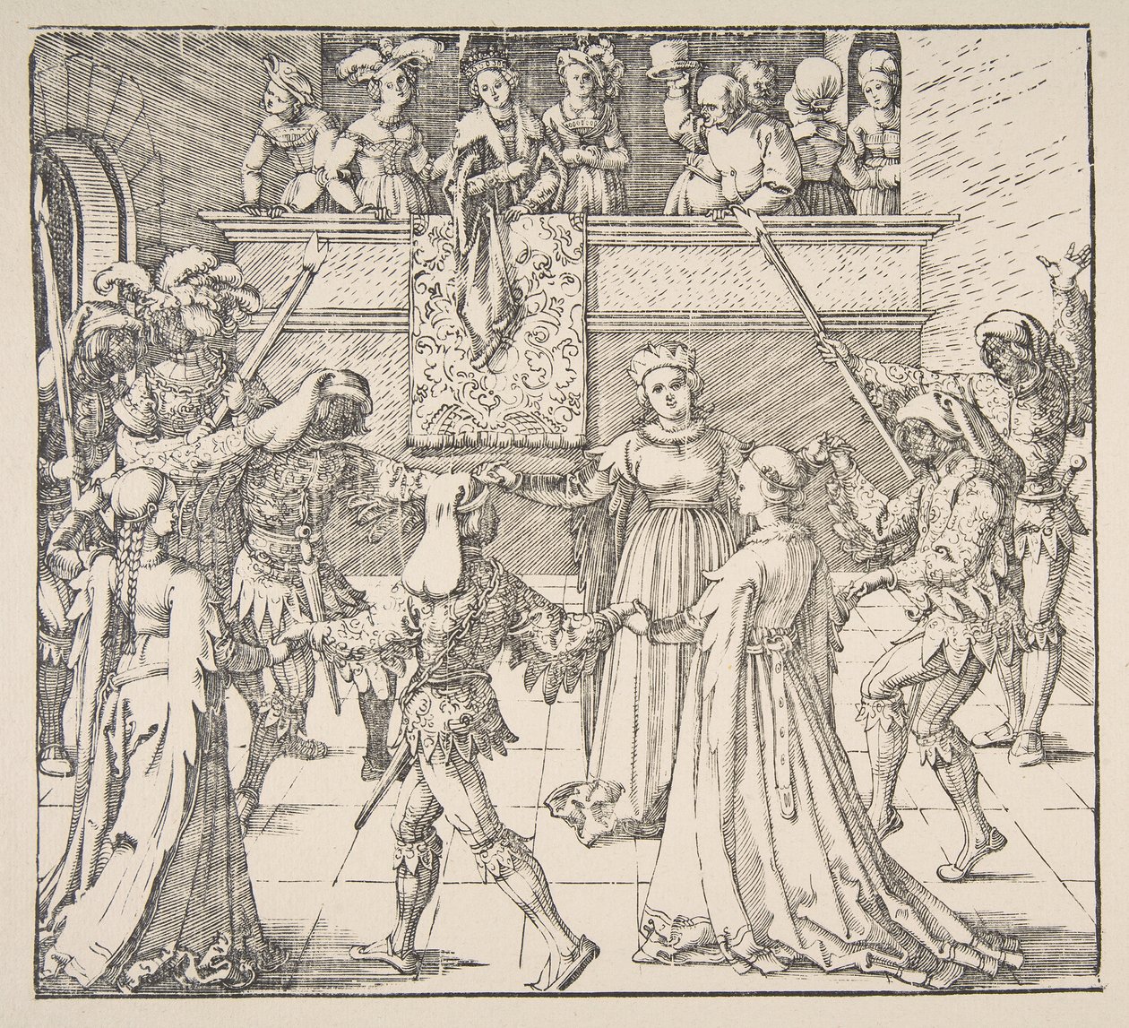 Masquerade Dance with Torches by Albrecht Dürer