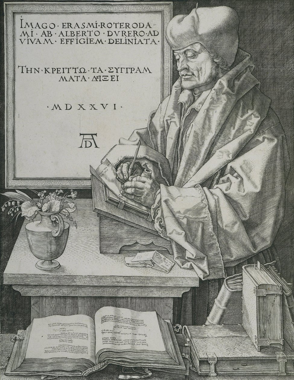 Portrait of Erasmus by Albrecht Dürer