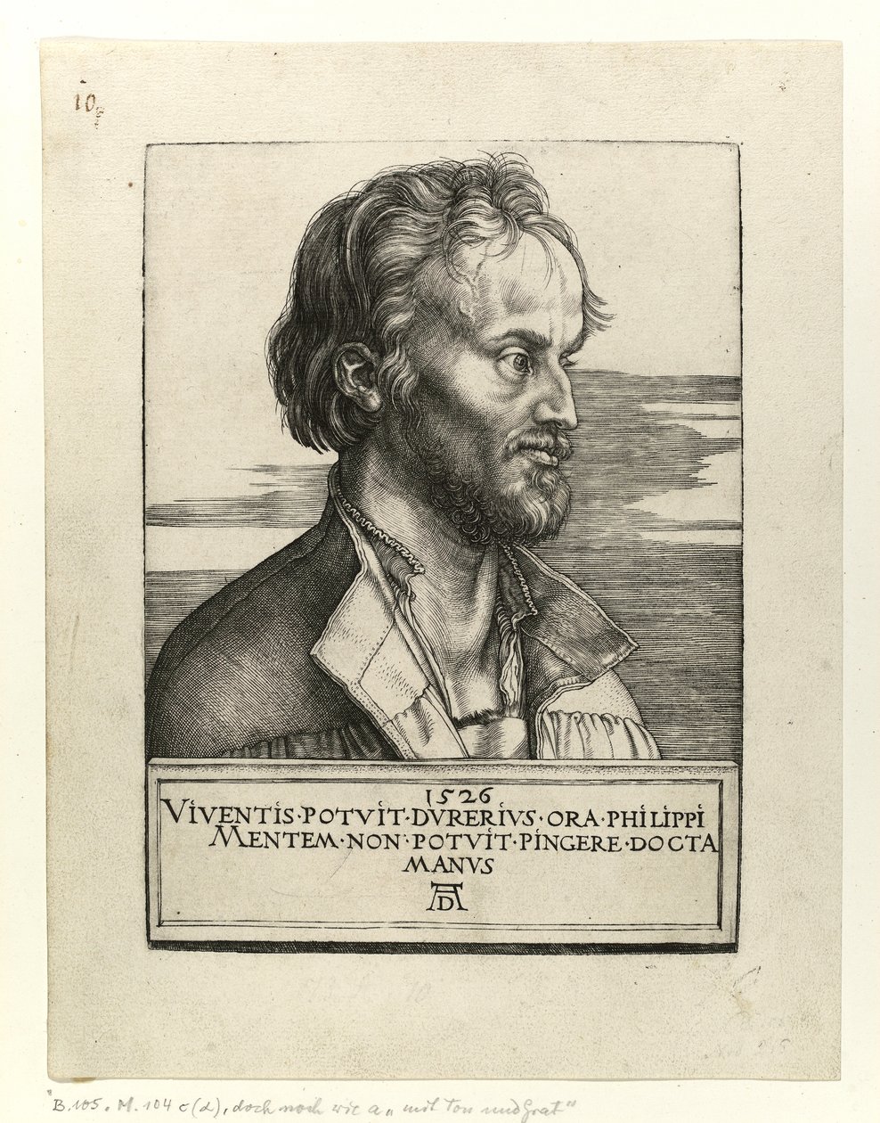 Portrait of Philipp Melanchthon, 1526 by Albrecht Dürer