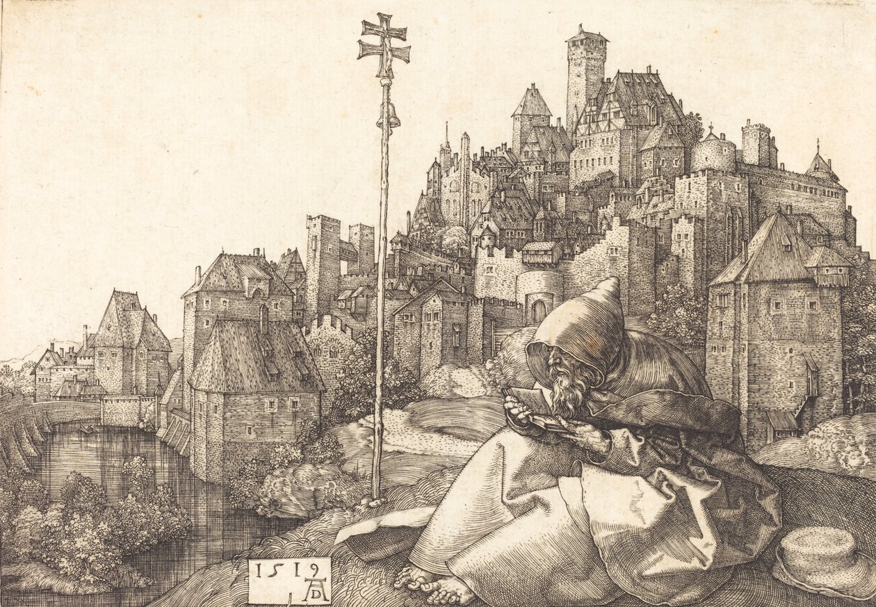 Saint Anthony Reading, 1519 by Albrecht Dürer