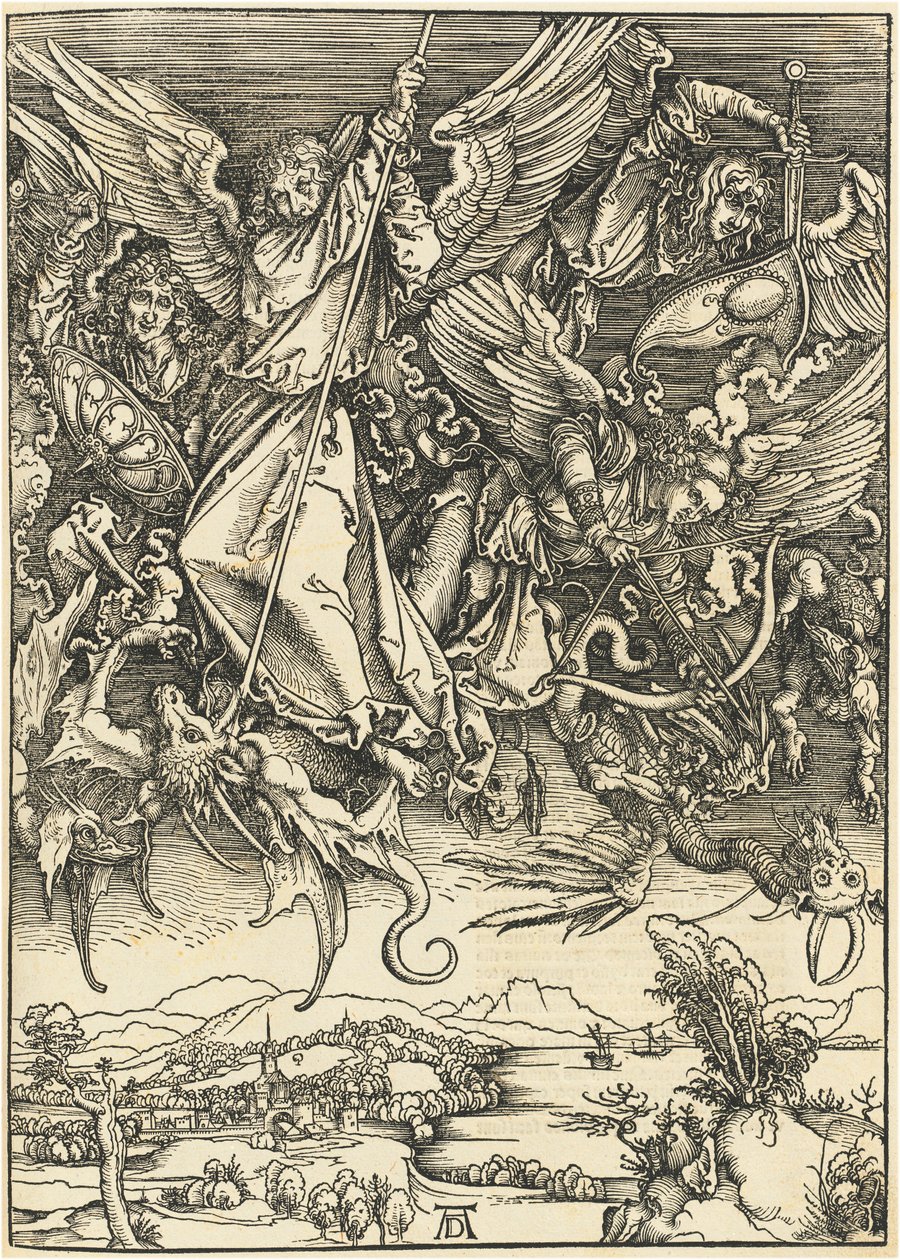 Saint Michael Fighting the Dragon by Albrecht Dürer