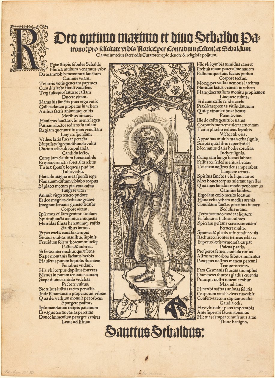 Saint Sebaldus Standing on a Column by Albrecht Dürer