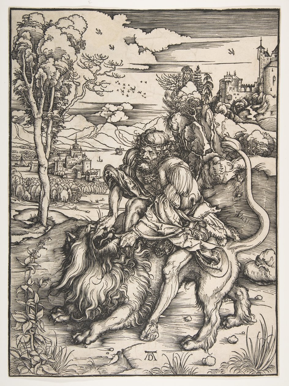 Samson Rending the Lion by Albrecht Dürer