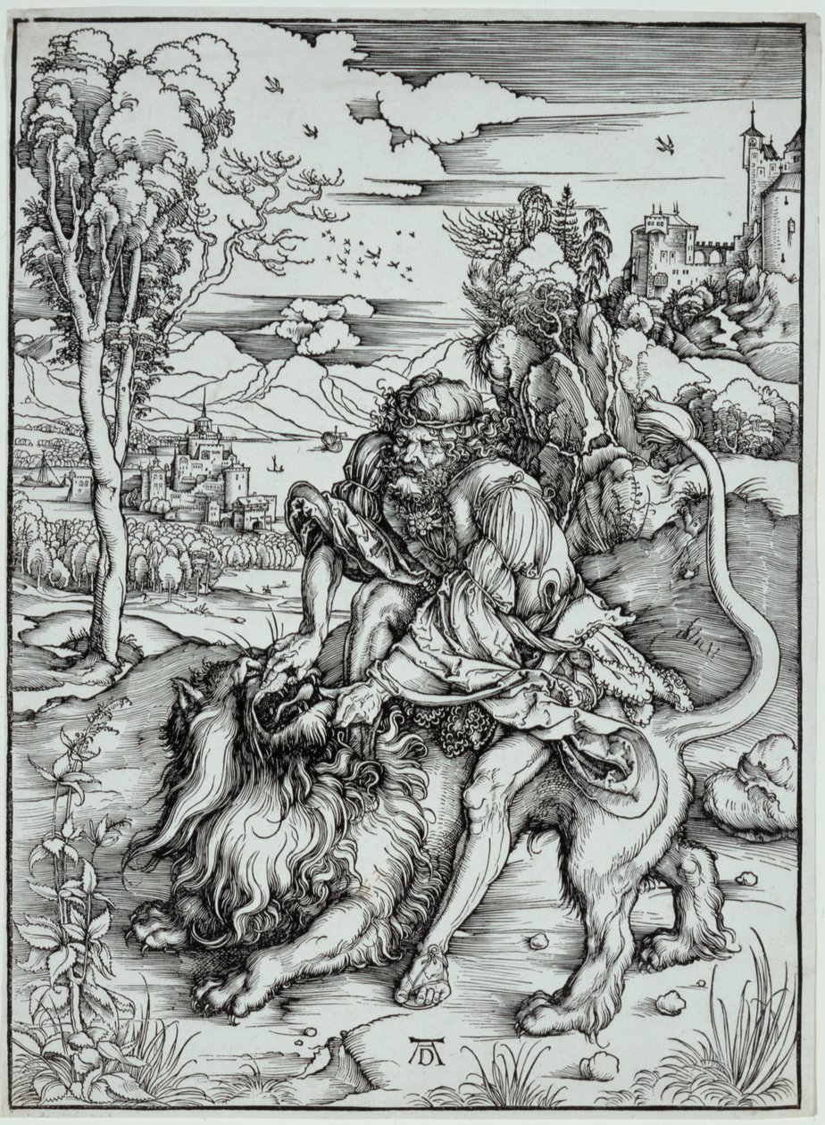 Samson Slaying the Lion by Albrecht Dürer