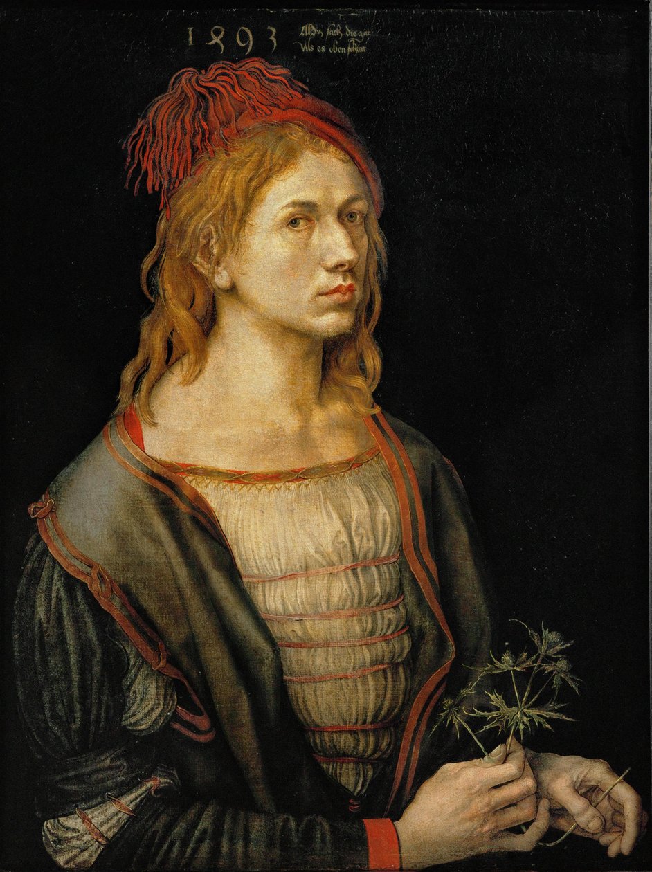 Self-portrait with Thistle by Albrecht Dürer