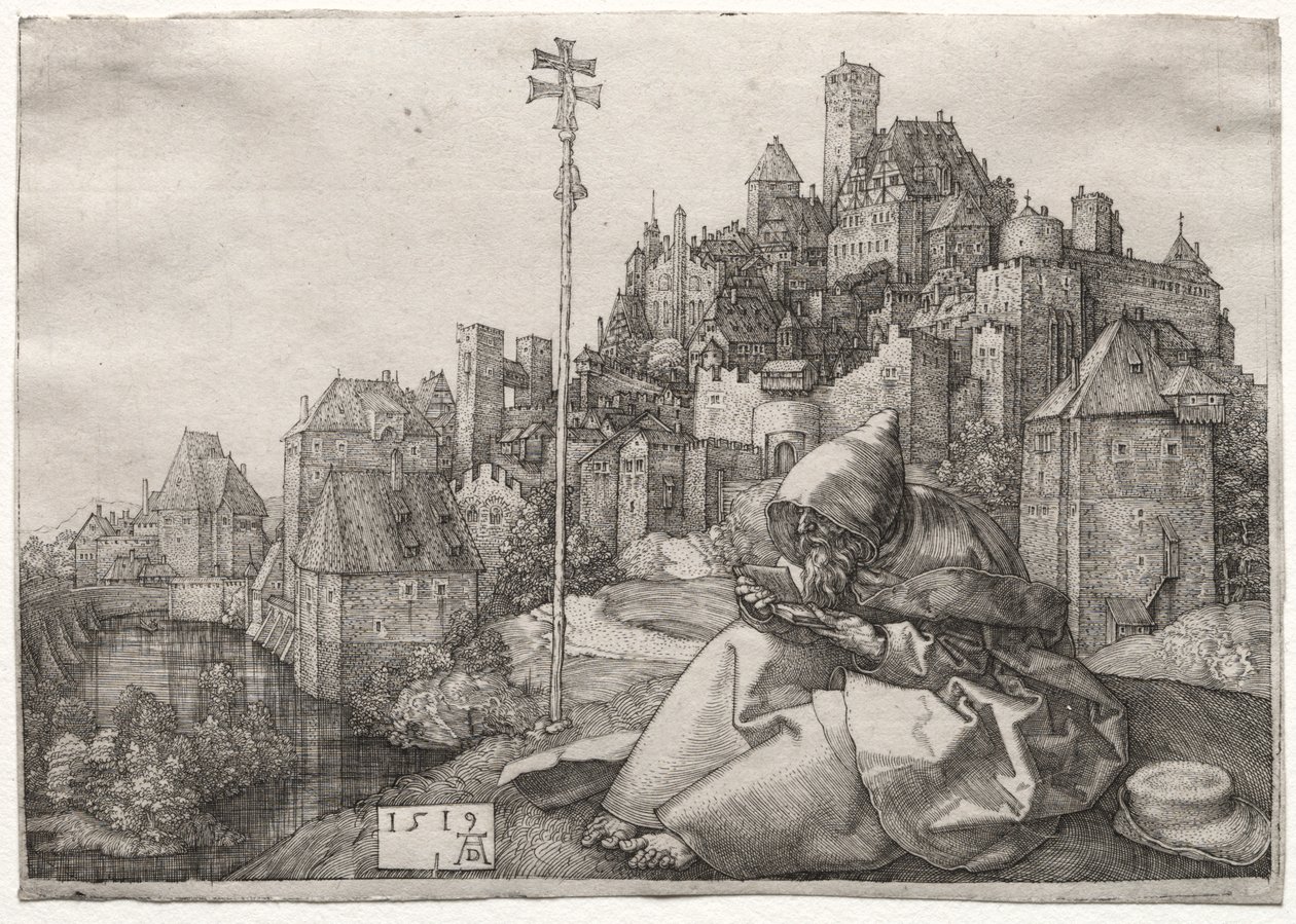St. Anthony Reading by Albrecht Dürer