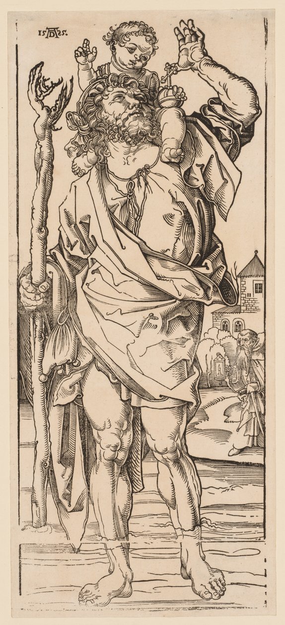 St. Christopher Crossing the Stream, 1528 by Albrecht Dürer