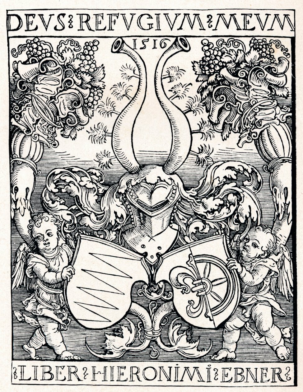 The Bookplate of Jerome Ebner by Albrecht Dürer