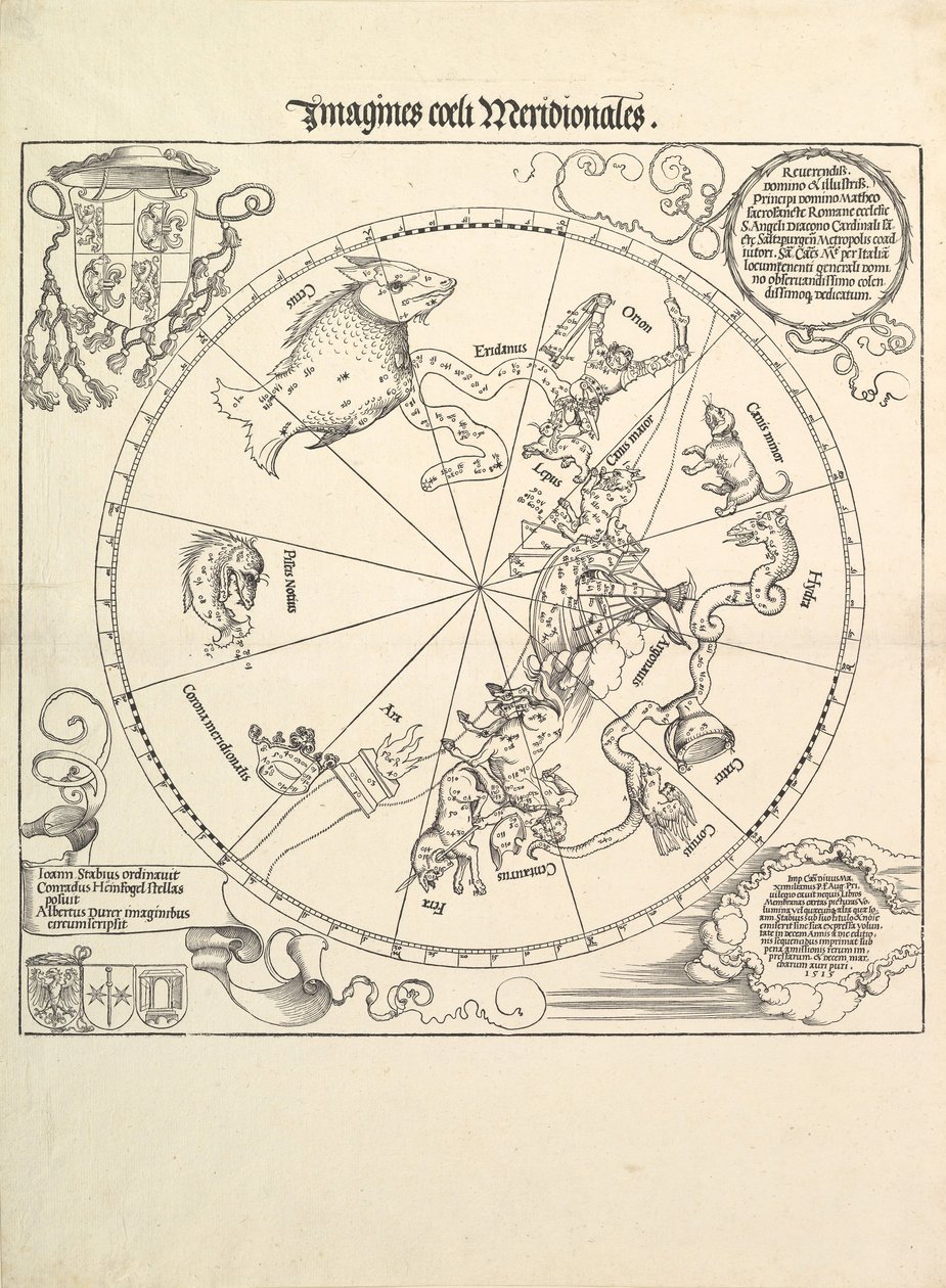 The Celestial Globe-Southern Hemisphere by Albrecht Dürer