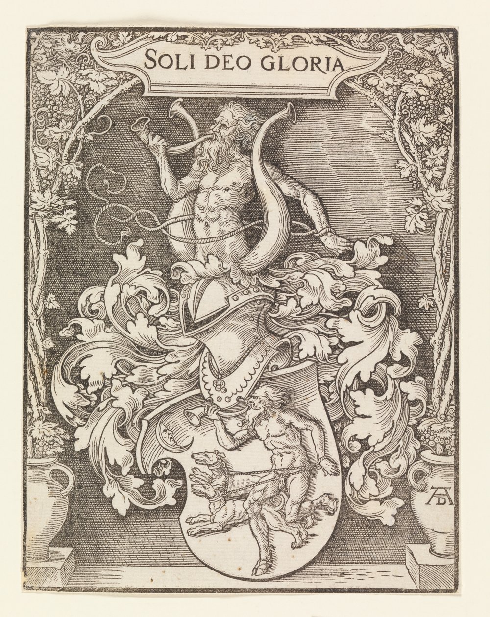 The Coat of Arms of Tschertie by Albrecht Dürer