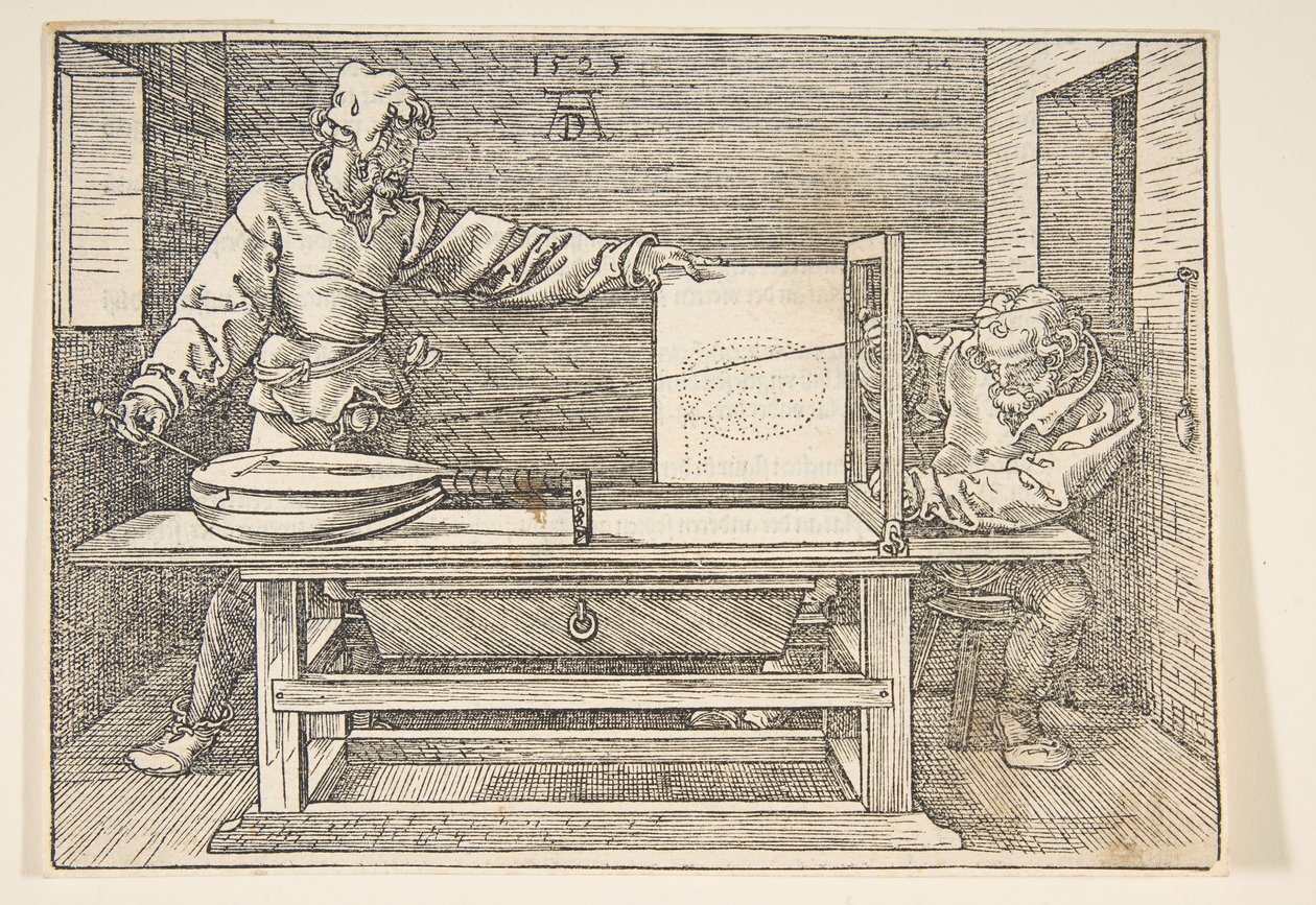 The Draughtsman of the Lute by Albrecht Dürer