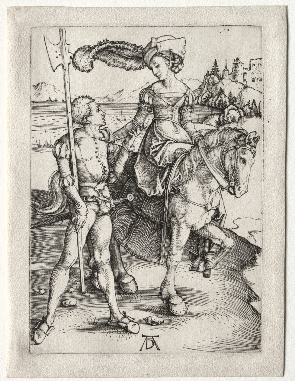 The Lady Riding and the Landsknecht by Albrecht Dürer