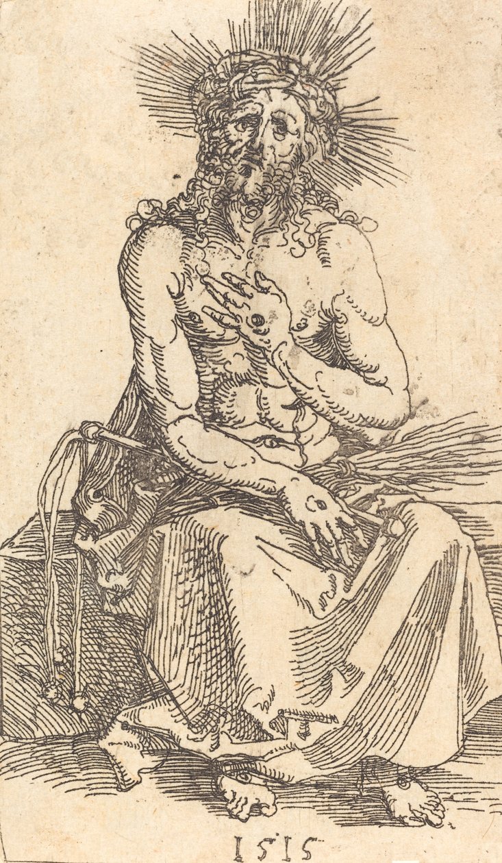 The Man of Sorrows Seated by Albrecht Dürer