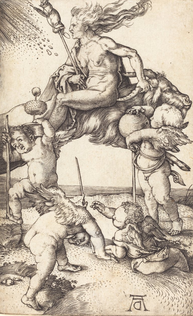 Witch Riding on a Goat by Albrecht Dürer