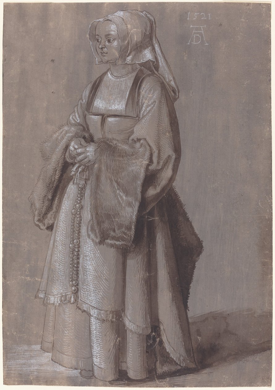 Young Woman in Netherlandish Dress by Albrecht Dürer