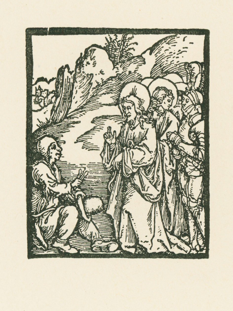 Christ Healing a Leper by Albrecht Dürer or Duerer