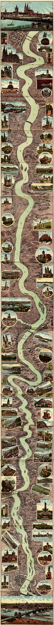 Latest Rhine Panorama from Mainz to Cologne 1909 by Albumfabrik Eisenach