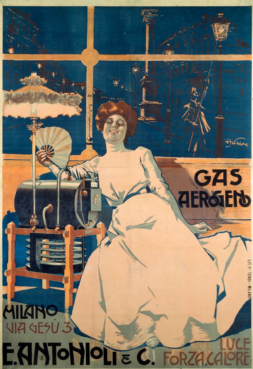 Advertising poster for Antonioli
