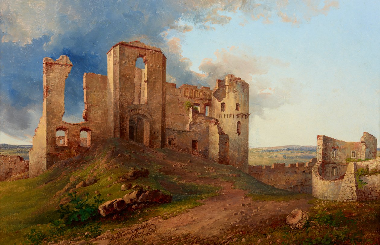 Ruins of the Tenczyn Castle by Aleksander Płonczyński