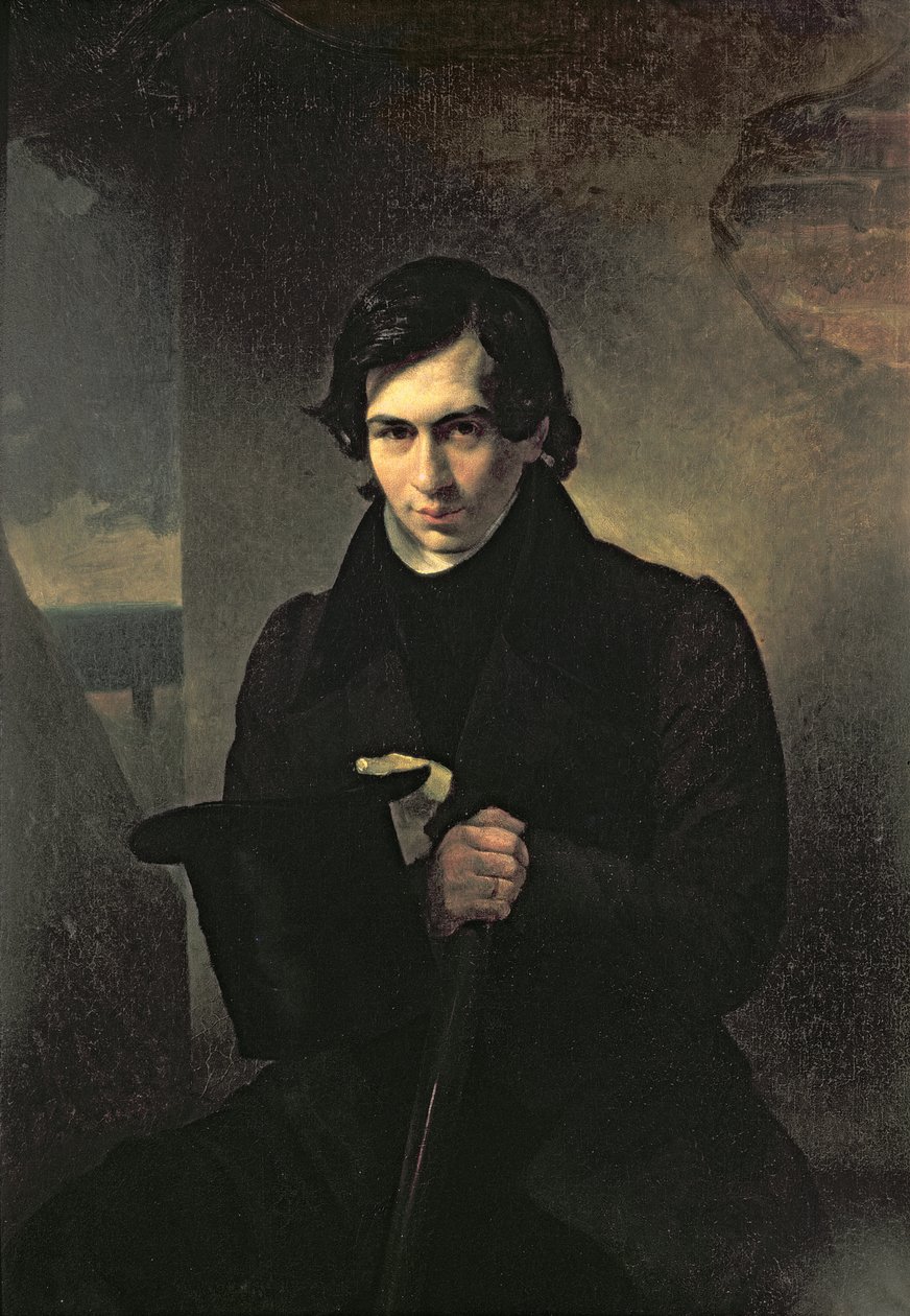 Portrait of the Russian Author Nestor Kukolnik (1809-1868) by Aleksandr Pavlovich Bryullov