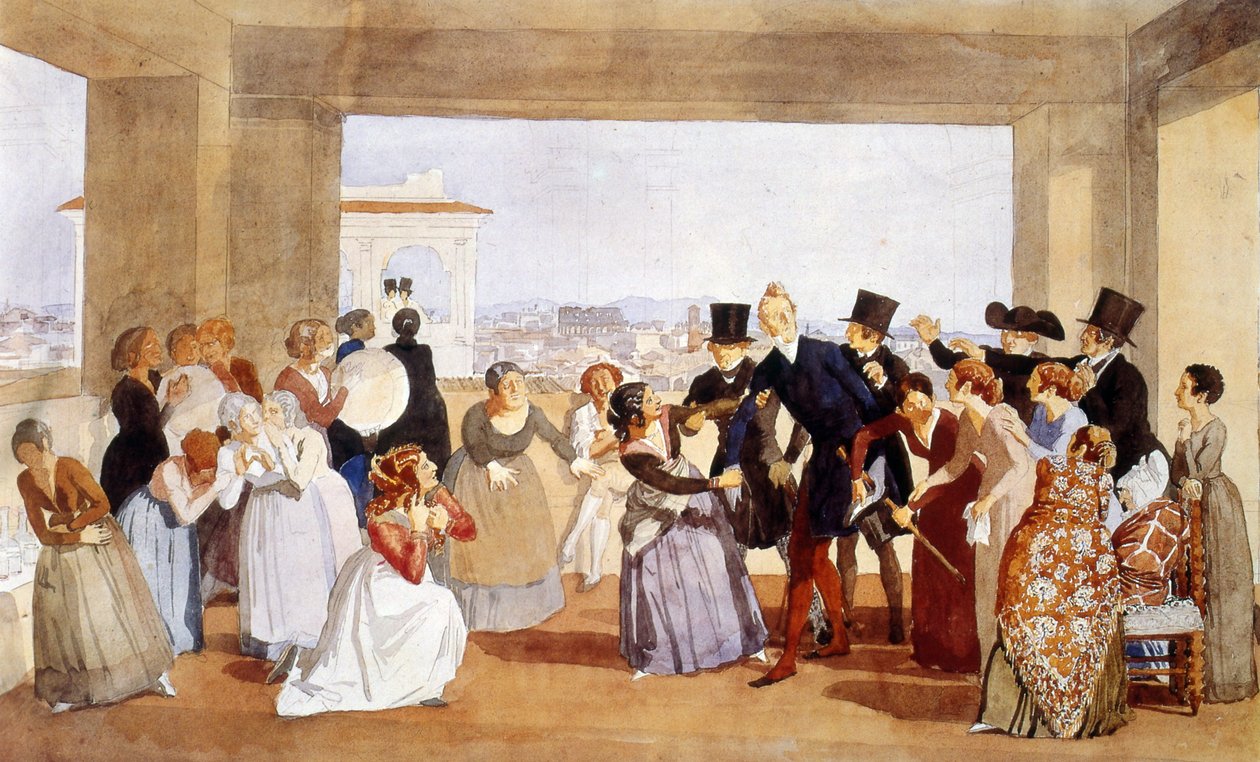 Festival in Rome by Aleksandr Andreevich Ivanov