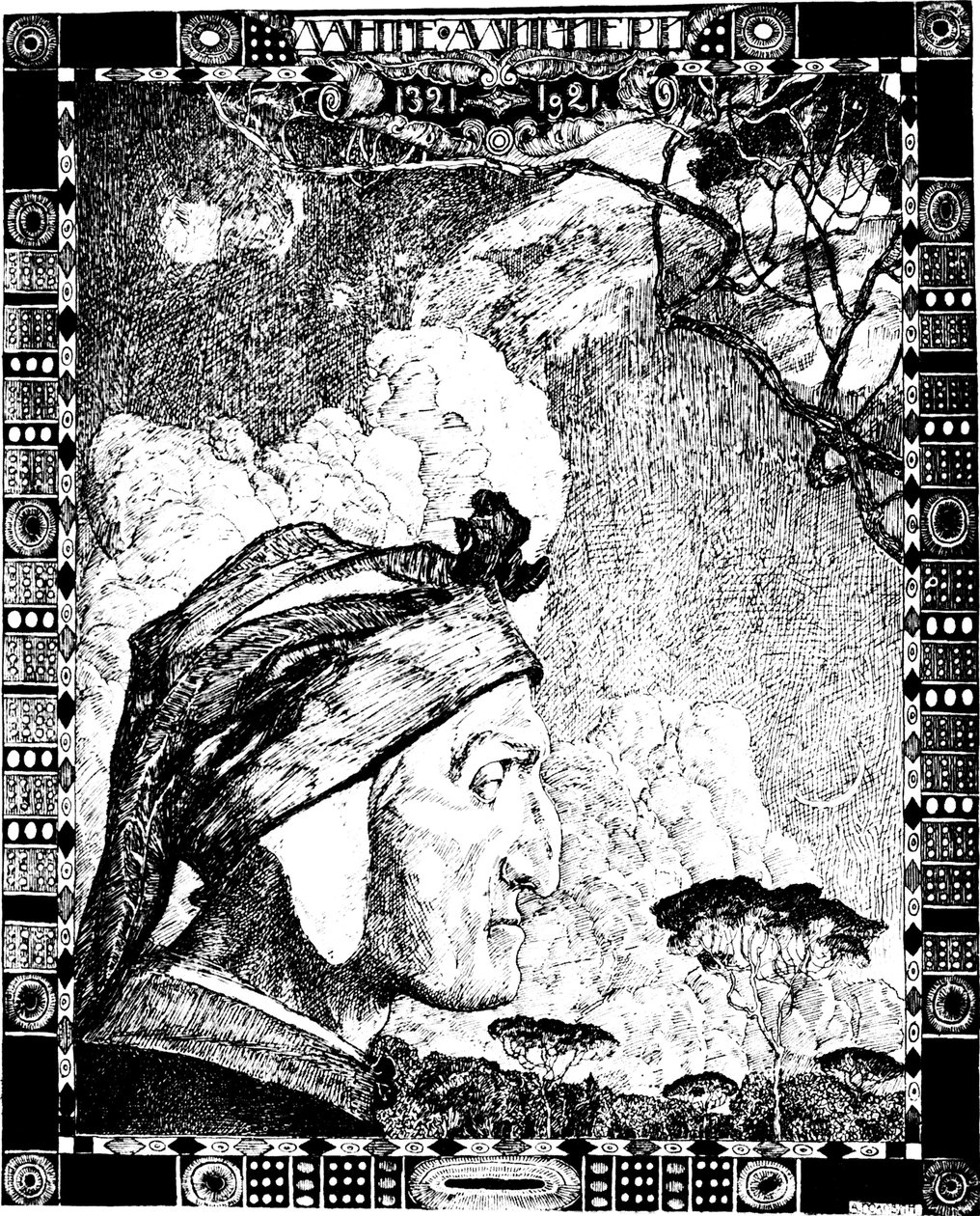 Dante Alighieri, Medieval Italian Poet, 1921 by Aleksandr Jakovlevic Golovin